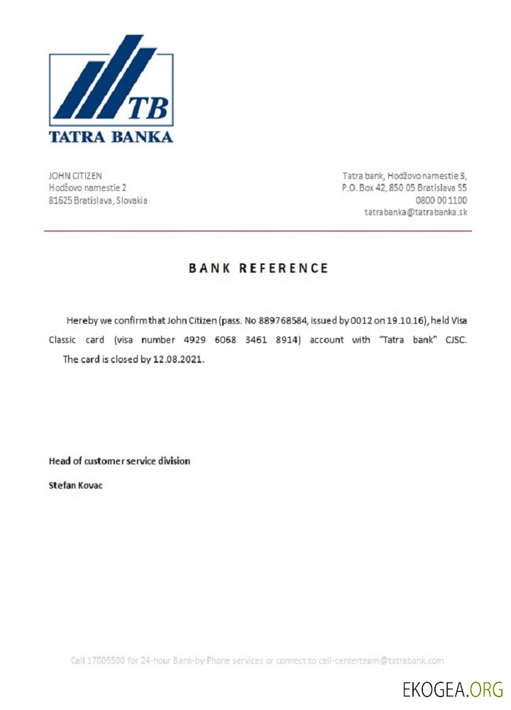 Référence Slovaquie , Tatra Bank , closure